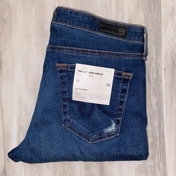 AG-ED Denim The Legging Ankle, Raw Hem, Style: REV1389-SP, 30Rx28, NWT $219 MSRP - Picture 4 of 13